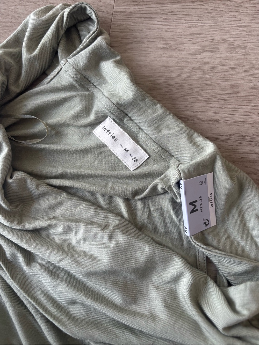 Lefties Light Green Off-Shoulder Top - Picture 2 of 3